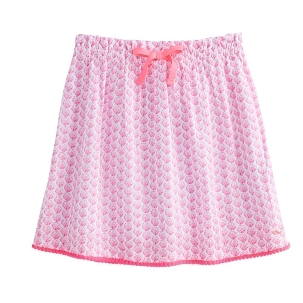 VINEYARD Vines Shell Print Cotton Lined Skirt Size 14